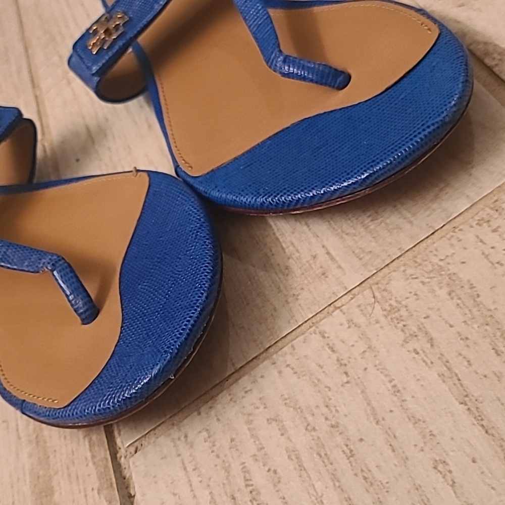 Tory Burch Blue Women's Sandals In A Size 10 In EUC! - Picture 7 of 8